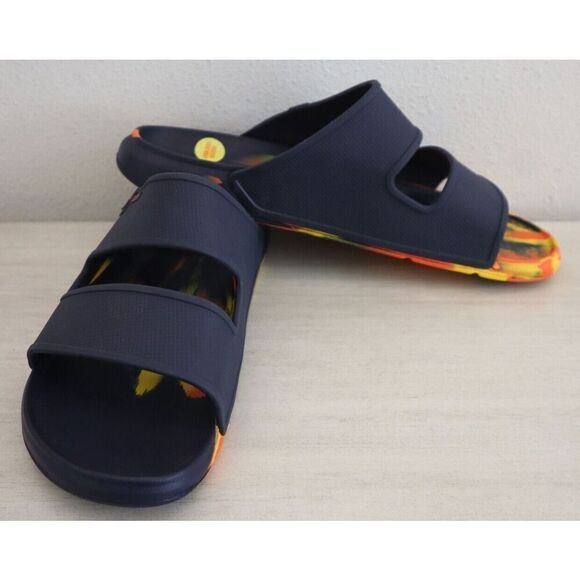 Reef Men's Sz 13 Navy Sunset Oasis Double Up Water Friendly Sandal Slides - Picture 1 of 9